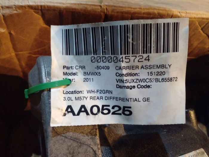 Bmw x5 e70 2011 Rear differential 3.64