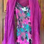 Floral Cowl Neck Beaded Dress Size 8 Image 7
