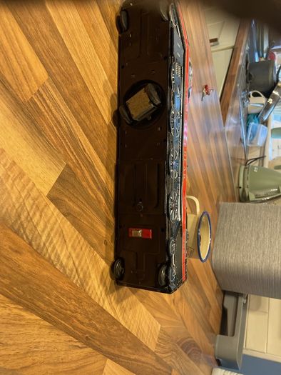 Vintage silver streak tin toy train great condition