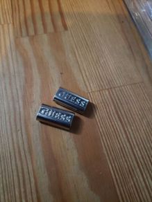 Silver colour Guess shoe tags 100% genuine