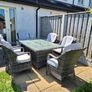 Rattan Rectangle Table with Firepit With 6 Chairs Image 2