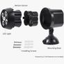 [2-Pack] Battery Powered Security Light, PIR Motion Sensor Spotlight, Weatherproof Outdoor Wall Light for Gardon Walkways, 600 Lumen, 8W (Black) Image 2
