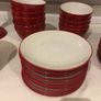 red dinnerware full kitchen set Image 5