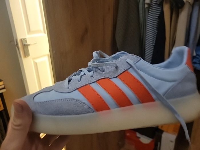 Addidas Sky blue with red stripe size 12 trainer
