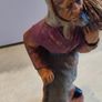 Vintage P. Maeder Lucerne Switzerland Wood Carving Of Woman  Holding Bundle Of Wood. Image 3