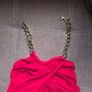 Red Chain Wrap Over Top with gold chain, size 10 Image 4