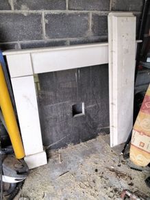 marble fireplace