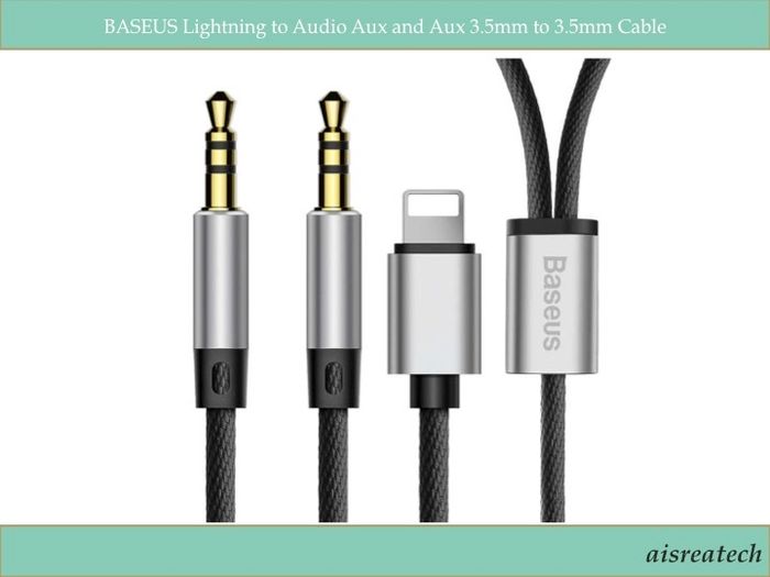 BASEUS Lightning and 3.5mm Aux to 3.5mm Aux Cable