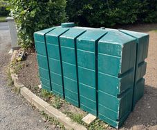 Oil tank with oil in it
