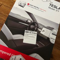 USVOTOV Easy Install Tempered Glass Screen Protector for Tesla Model 3/Y (Front + Rear Matte 2pcs)