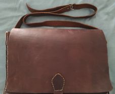 Hand crafted artisan 100% leather messager bag