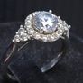 Vintage 9ct White Gold Cluster Ring  Size 51.5 Image 3