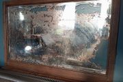 Antique/Vintage Oxidised wooden framed mirror