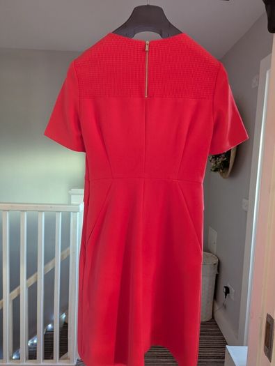 Whistles pink salmon mid dress