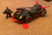 Imaginext DC Super Friends Ninja Armour Transforming Batmobile + batman figure