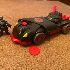 Imaginext DC Super Friends Ninja Armour Transforming Batmobile + batman figure