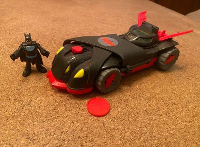 Imaginext DC Super Friends Ninja Armour Transforming Batmobile + batman figure