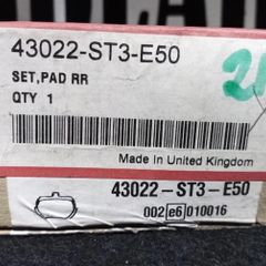 Honda Rear Brake Pad Set 43022-ST3-E50 Civic CRX Rover MG Acura Parts