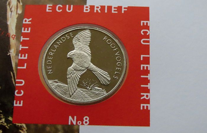 Bird of Prey ECU proof coin & stamps cover 1995