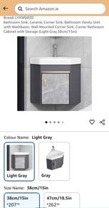 Bathroom ceramic corner sink