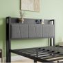 Double Bed Frames with Wooden Storage Headboard Image 6
