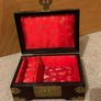 Vintage Chinese brass mounted rosewood jewellery box Image 2