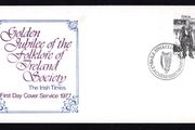 1977 Ireland Anniversaries Golden Jubilee of the Folklore of Ireland Society (The Shanachie by Jack B Yeats Commemorative Stamp Illustrated The Irish Times First Day Cover (FDC)