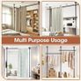Room Divider No Drilling Curtain Rod Wall Divider for Room Separation, 227-312 cm.(H) 71-290 cm.(W) Adjustable, Heavy Duty Partition Space Separator Freestanding Tension Curtain Stand, Black Image 7