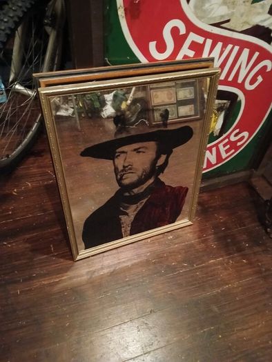 Large Vintage Clint Eastwood mirror