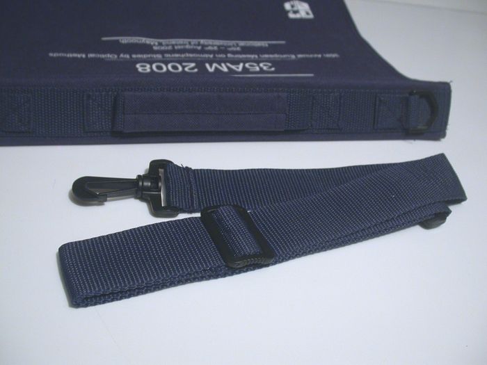 Navy Canvas Messenger Bag with Strap
