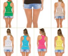 tanktop with studs and. rhinest. size uni