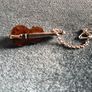 Sterling silver Amber violin Brooch Image 7