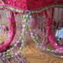stunning bright pink chandelier ceiling light BNWT Image 5