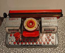 Vintage Kiddie's tinplate Typewriter toy manufactured by Typet, Japan 1960s