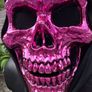 FrightZone - Metallic Pink Hooded Skull Mask All in One Image 7