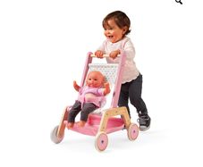 Wooden doll pram