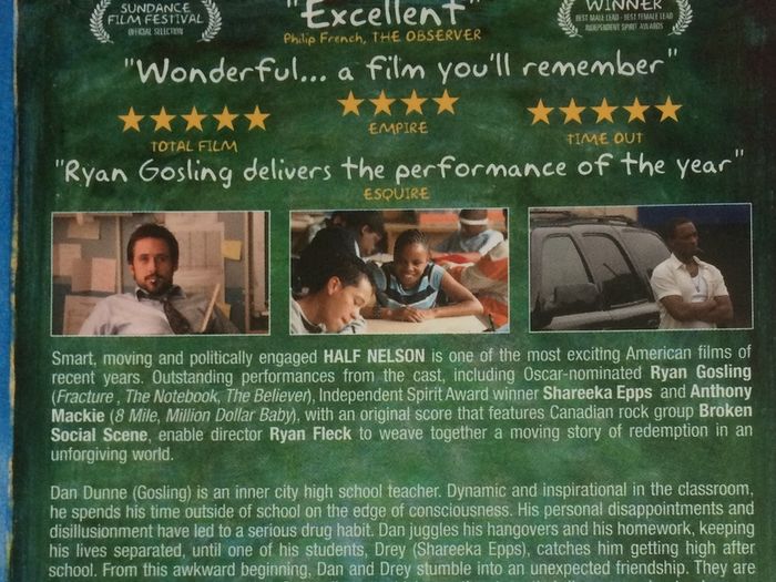 Half Nelson [2006] Ryan Gosling, Shareeka Epps & Anthony Mackie [Movie DVD]