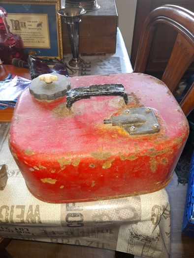 Old Steel Petrol Tank commonly used for Outboard Boat Motors in the 70s and 80s Postage Available or Collection on all my items
