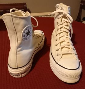Leather Converse Platform Trainer