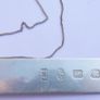 Antique Sterling Silver Ingot Pendant on Sterling Chain 8,72g length 16" Image 10