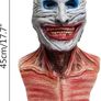 Scary Halloween Mask,Joker Double layer Ripped Mask,Halloween Full Head Skull Mask Moving Jaw,Magnetic Blood Double Mask for Halloween Costumes Party Decoration Image 2