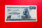 Zimbabwe  2. Dollars  1994  PICK  1b  Verified Under Uv Light.  ( Uncirculated )