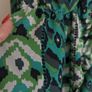 beautiful dress Zara printed long sleeve V neck geometric dress bloggers , puffed sleeve dress Image 8