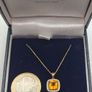 9ctb yellow gold  citrine necklace Image 5
