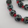 Antique Venetian Style Zigzag Pattern & Venetian WhiteHeart Glass Beads Necklace Image 9