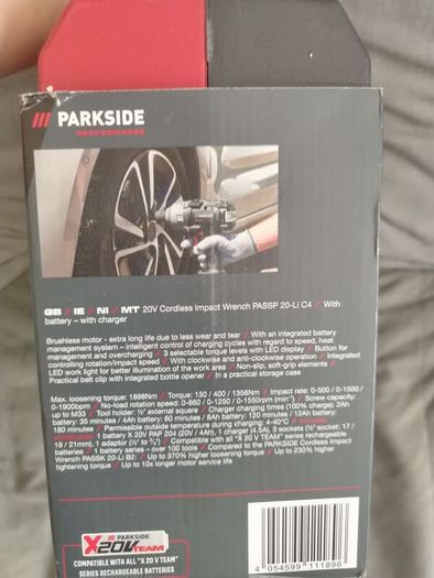 Parkside performance impact wrench