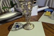 Vase metal silver colour