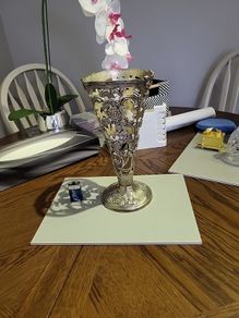 Vase metal silver colour