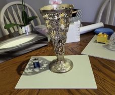 Vase metal silver colour