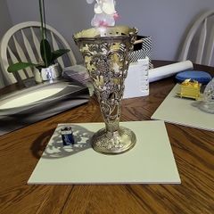 Vase metal silver colour